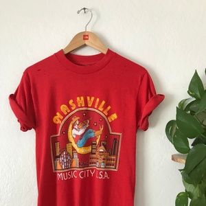 HAND DISTRESSED VINTAGE NASHVILLE TEE